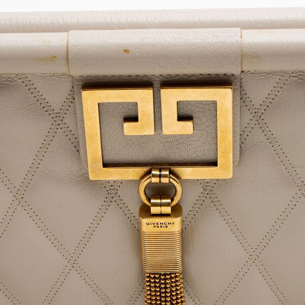 Givenchy Leather Gem Large Shoulder Bag - Leather - Beige
