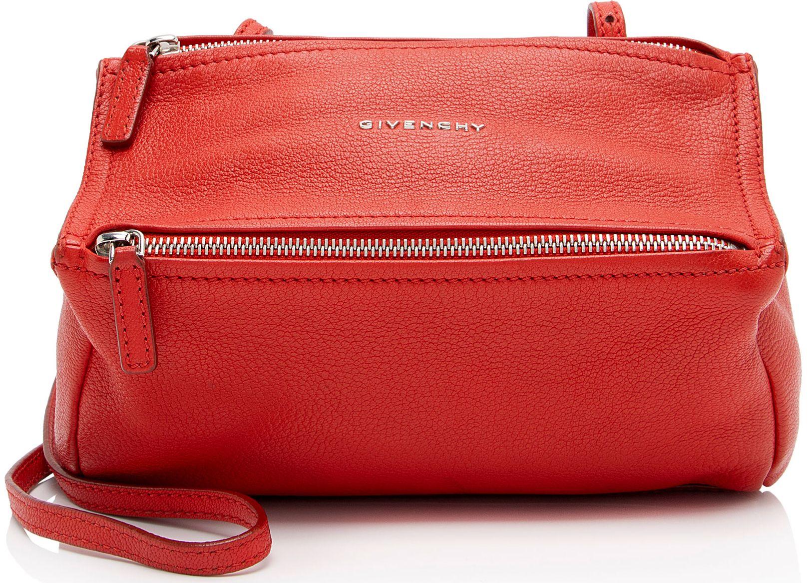 Givenchy  Leather Pandora Mini Shoulder Bag - Red - Leather - Excellent