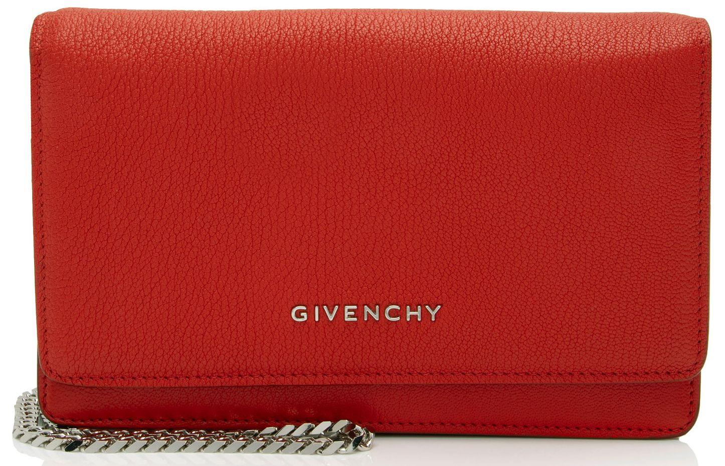 Givenchy  Leather Pandora Wallet On Chain - Red - Leather - Excellent