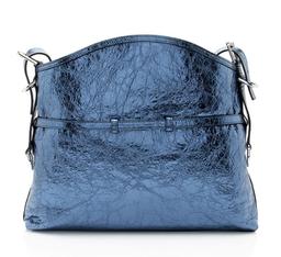 Givenchy Metallic Leather Voyou Medium Hobo - Metallic Leather - Blue