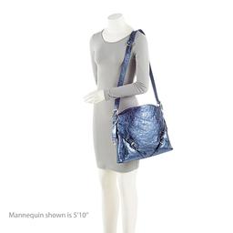 Givenchy Metallic Leather Voyou Medium Hobo - Metallic Leather - Blue