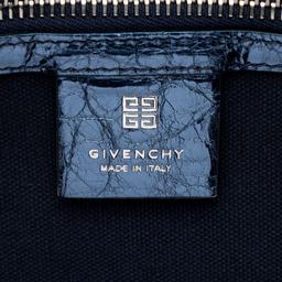 Givenchy Metallic Leather Voyou Medium Hobo - Metallic Leather - Blue