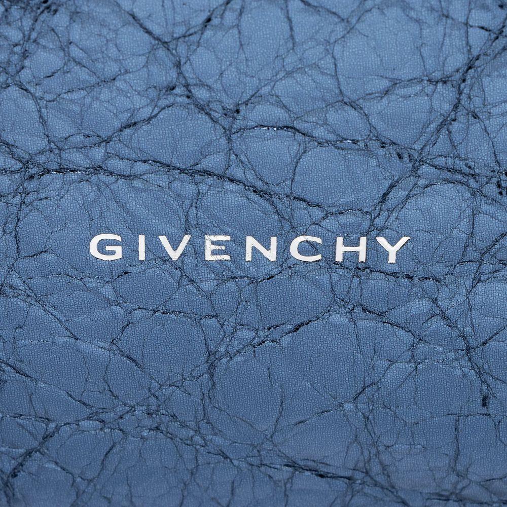Givenchy Metallic Leather Voyou Medium Hobo - Metallic Leather - Blue