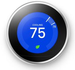 Google Nest Learning Smart Wifi Thermostat (Gen 3) - Polished Steel