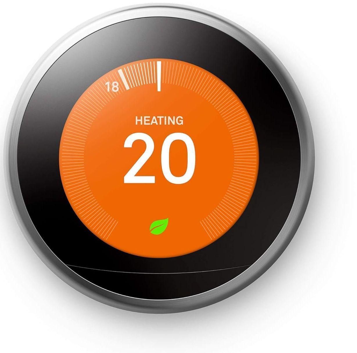 Google  Nest Learning Smart Wifi Thermostat (Gen 3) - Stainless Steel - Acceptable