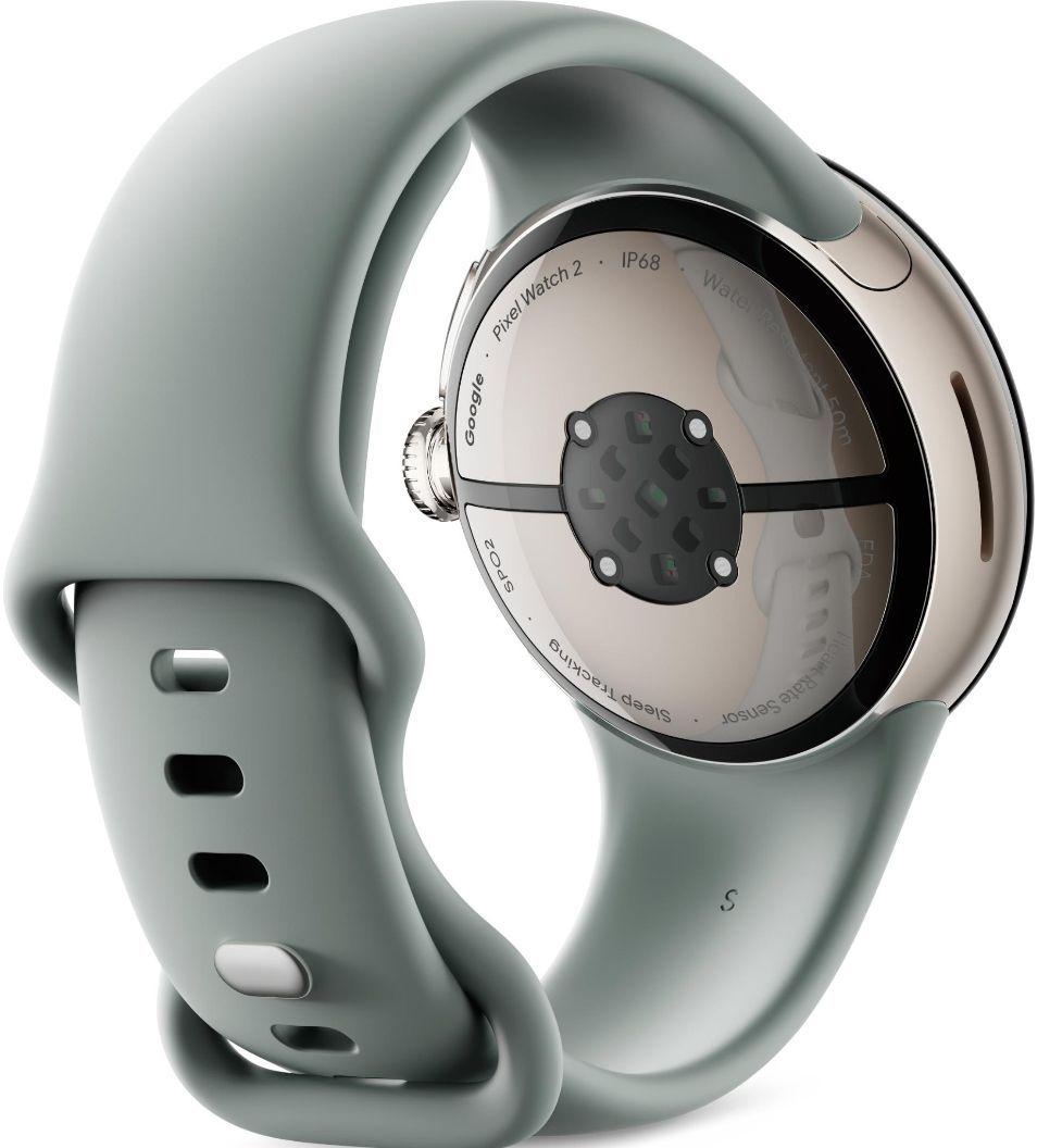 Google Pixel Watch 2 (Bluetooth + LTE) - 32GB - 1.2 inch - Champagne Gold Aluminum Case with Hazel Fluoroelastomer Active Band