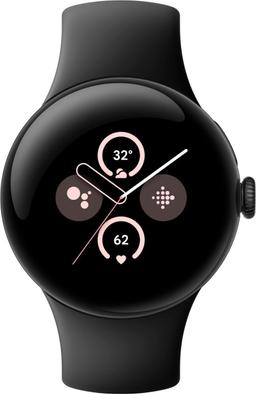 Google Pixel Watch 2 (Bluetooth + LTE) - 32GB - 1.2 inch - Matte Black Aluminum Case with Obsidian Fluoroelastomer Active Band