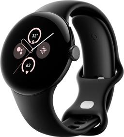 Google Pixel Watch 2 (Bluetooth + LTE) - 32GB - 1.2 inch - Matte Black Aluminum Case with Obsidian Fluoroelastomer Active Band