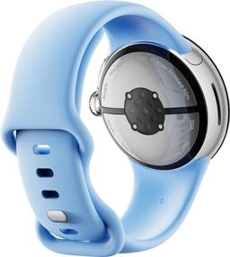 Google Pixel Watch 2 (Bluetooth + LTE) - 32GB - 1.2 inch - Polished Silver Aluminum Case with Bay Fluoroelastomer Active Band