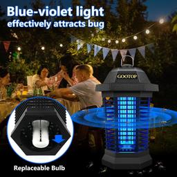 GOOTOP Mosquito Zapper 3 Prong Plug 90-130V - Black