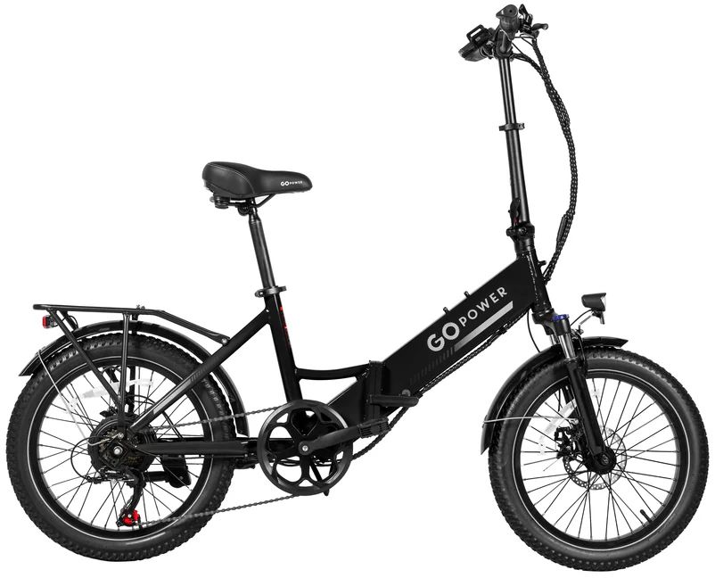 GoPowerBike GoPlus Folding Electric Bike - Black