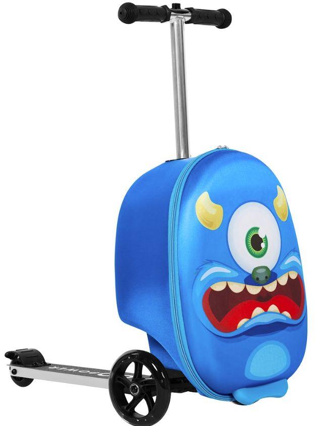 GoPowerBike GoVoyage Kids 2-in-1 Luggage Scooter - Blue