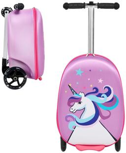 GoPowerBike GoVoyage Kids 2-in-1 Luggage Scooter - Pink