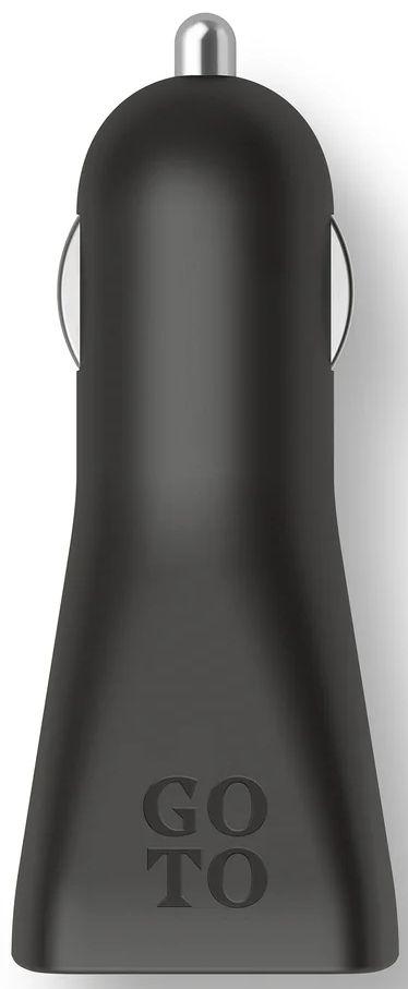 GoTo  Dual USB-A 12W Car Charger - Black - Brand New