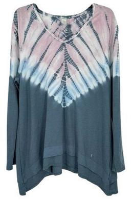 GreenTea Women's Tie Dye Top XXL - Dawn