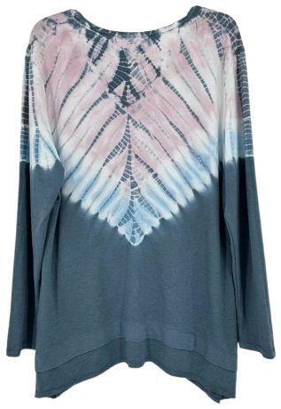 GreenTea Women's Tie Dye Top XXL - Dawn