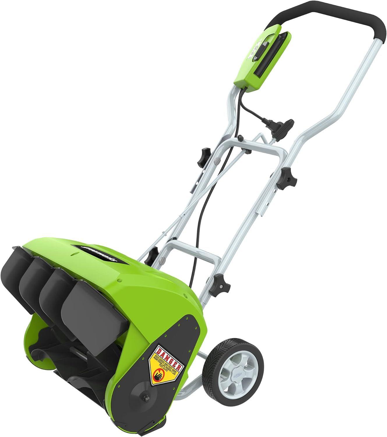 Greenworks  10 Amp 16-Inch Corded Electric Snow Blower 26022 - Green - Excellent