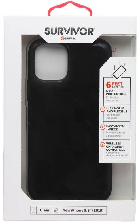 Griffin Survivor Clear Phone Case for iPhone 11 Pro - Black