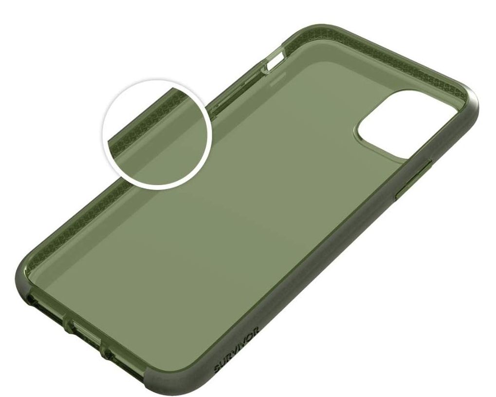 Griffin Survivor Clear Phone Case for iPhone 11 Pro - Green