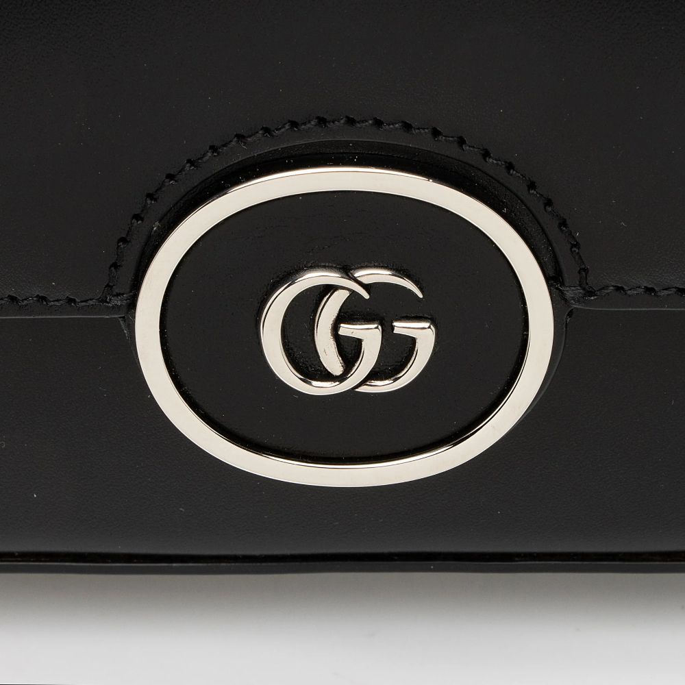Gucci Calfskin Petite GG Mini Shoulder Bag - Calfskin - Black