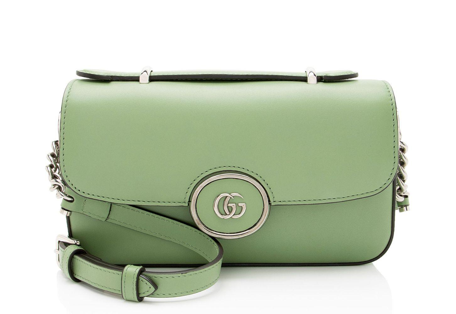 Gucci Calfskin Petite GG Mini Shoulder Bag - Calfskin - Green