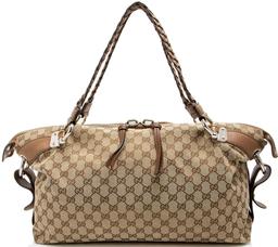 Gucci GG Canvas Bamboo Bar Medium Tote