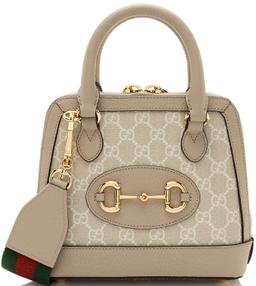 Gucci GG Canvas Horsebit 1955 Mini Satchel - Coated Canvas - Beige