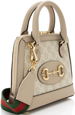 Gucci GG Canvas Horsebit 1955 Mini Satchel - Coated Canvas - Beige