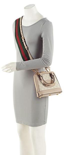 Gucci GG Canvas Horsebit 1955 Mini Satchel - Coated Canvas - Beige