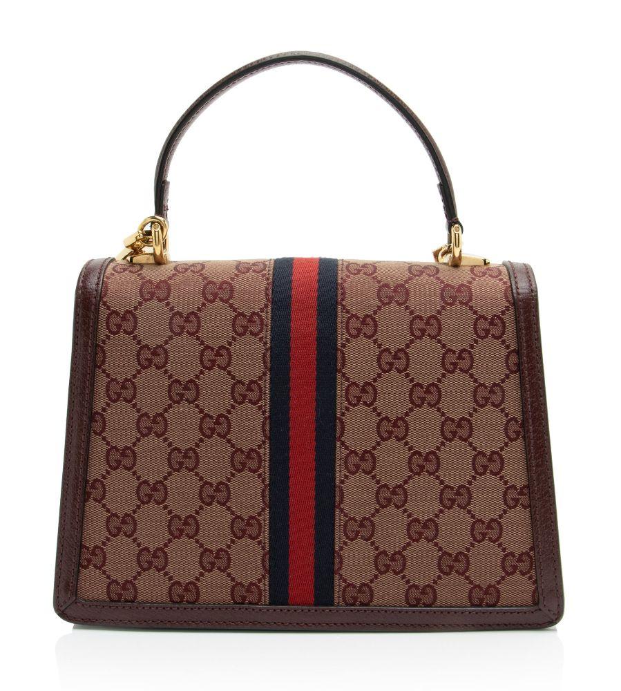 Gucci GG Canvas Ophidia Small Top Handle - Canvas - Brown/Red