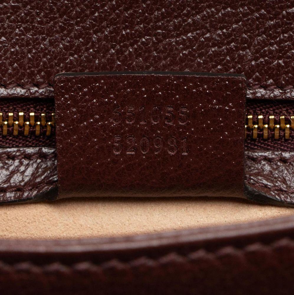 Gucci GG Canvas Ophidia Small Top Handle - Canvas - Brown/Red