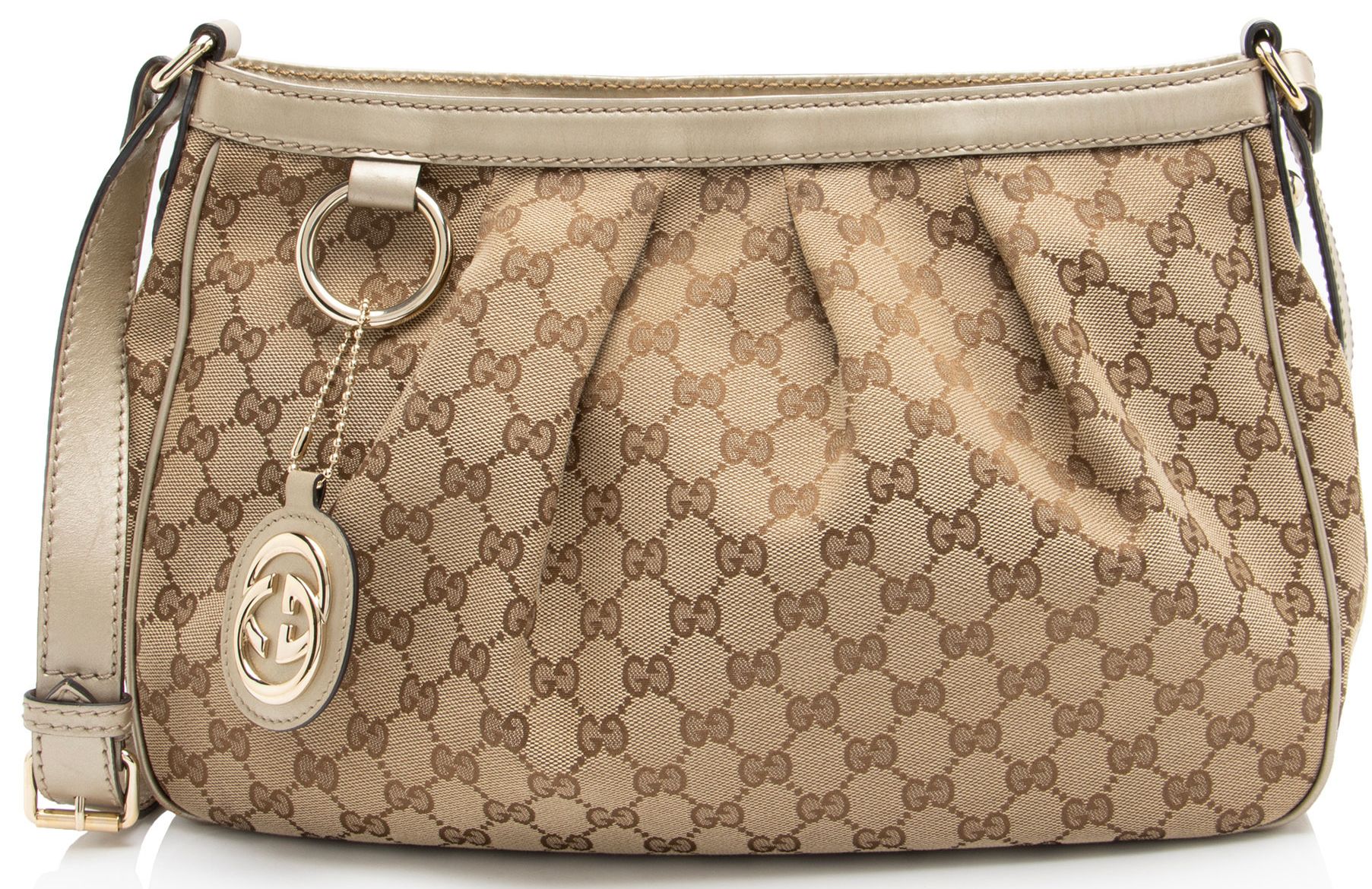 Gucci GG Canvas Sukey Messenger - Canvas - Brown/Gold