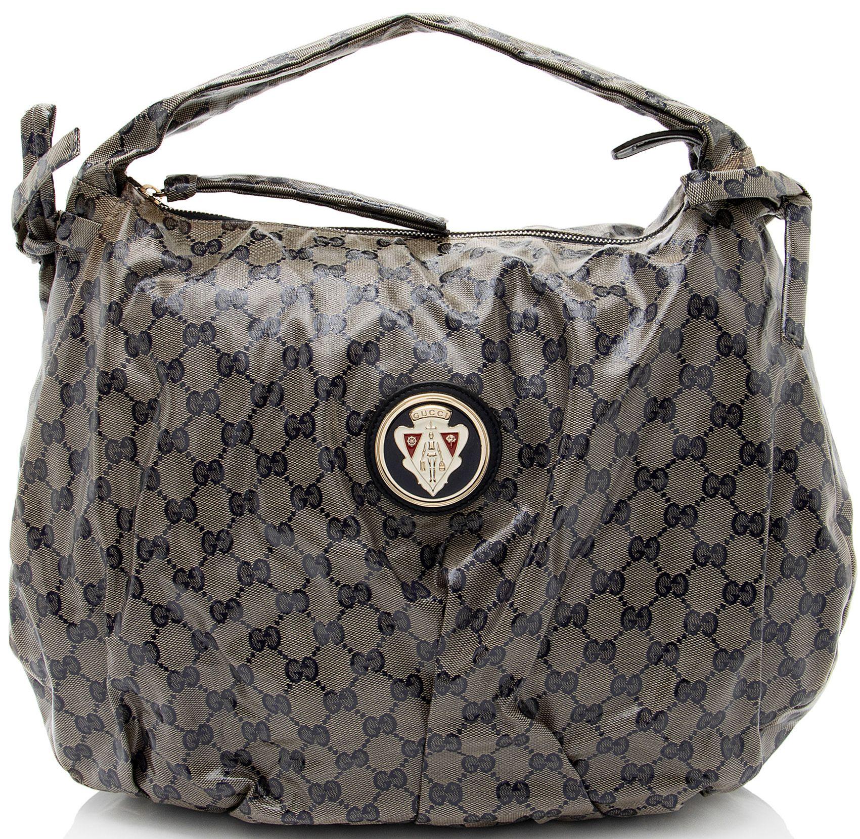 Gucci  GG Crystal Hysteria Hobo - Blue - Coated Canvas - Excellent