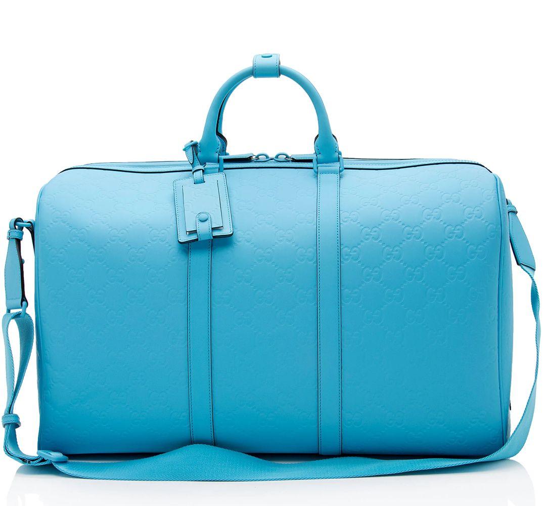 Gucci GG Rubber Effect Large Duffle - Leather - Blue