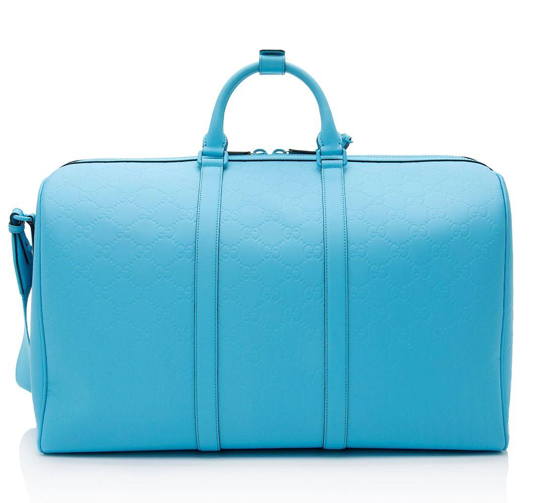 Gucci GG Rubber Effect Large Duffle - Leather - Blue