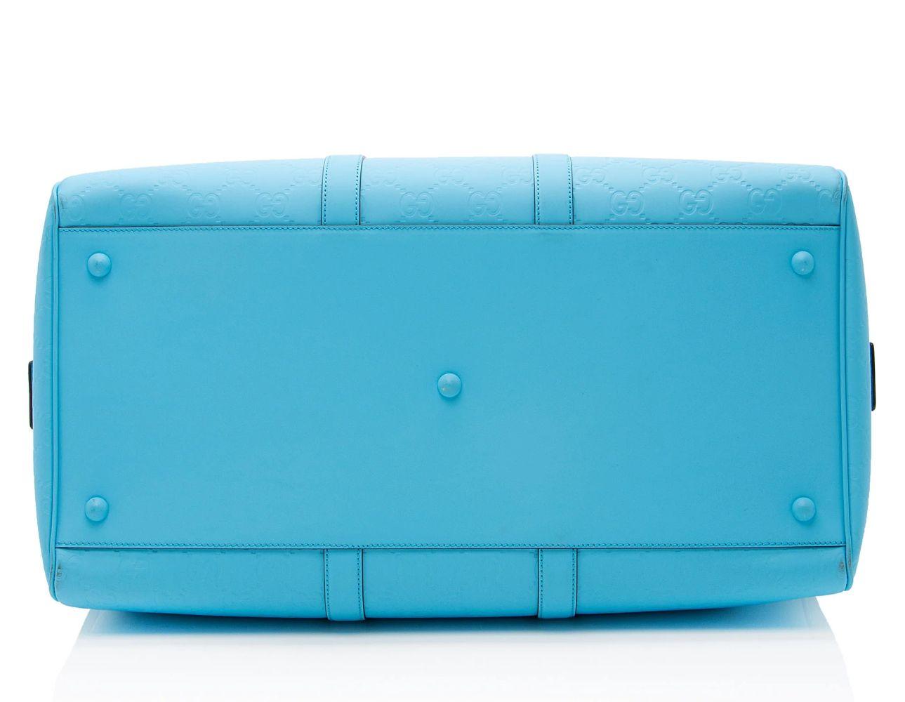 Gucci GG Rubber Effect Large Duffle - Leather - Blue