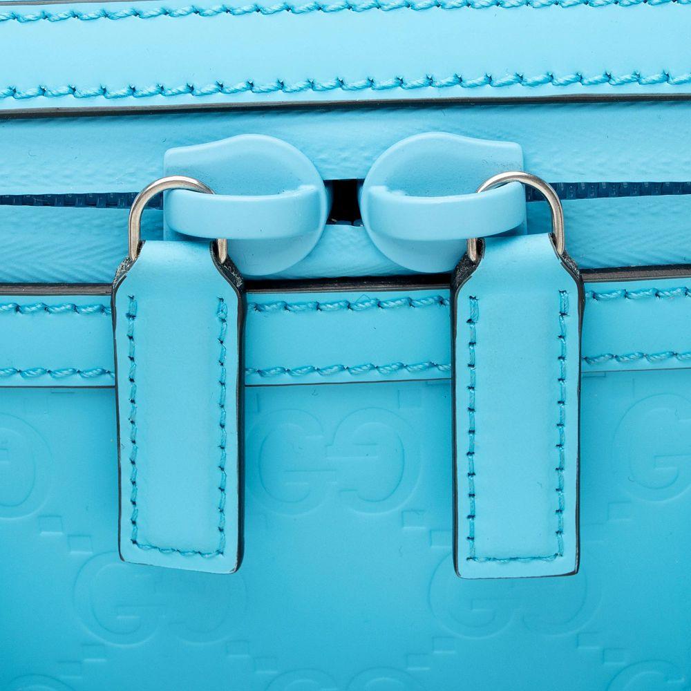 Gucci GG Rubber Effect Large Duffle - Leather - Blue