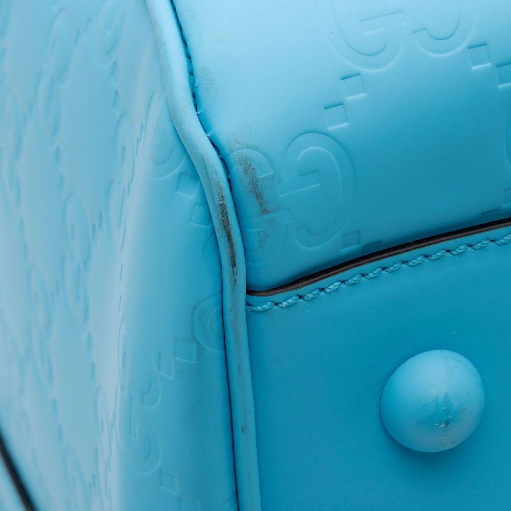 Gucci GG Rubber Effect Large Duffle - Leather - Blue