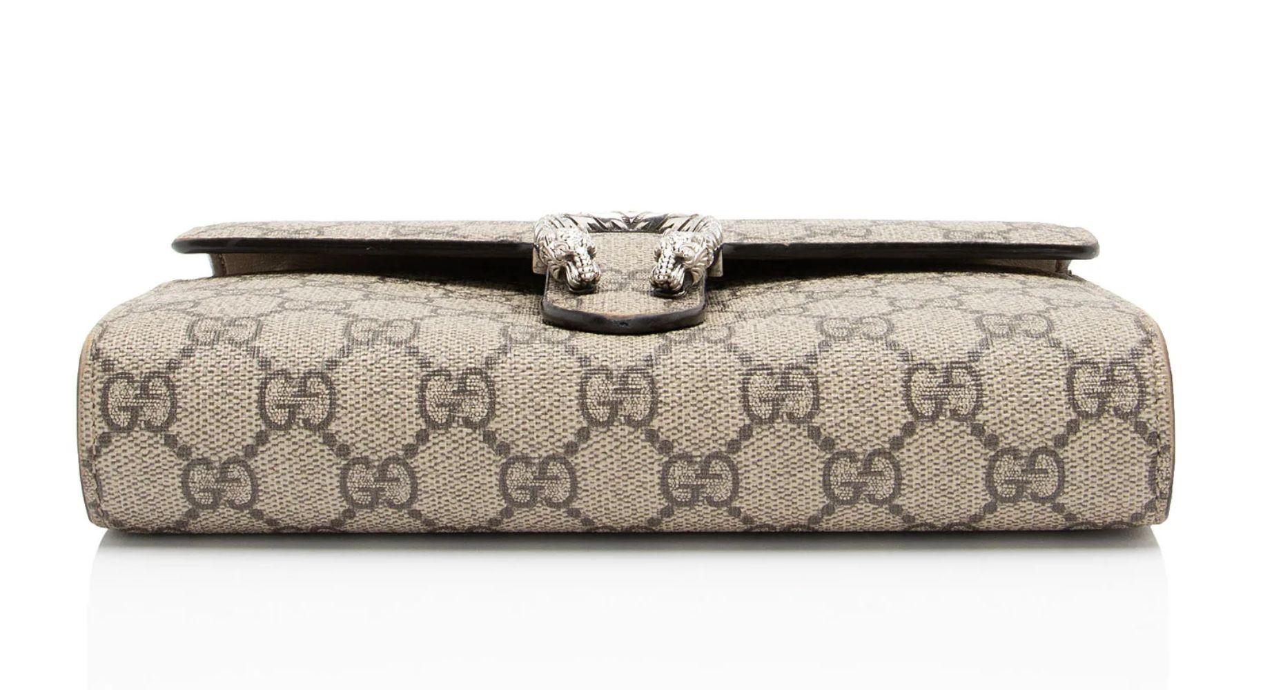Gucci GG Supreme Dionysus Chain Wallet - Leather - Beige (Brown Nylon)