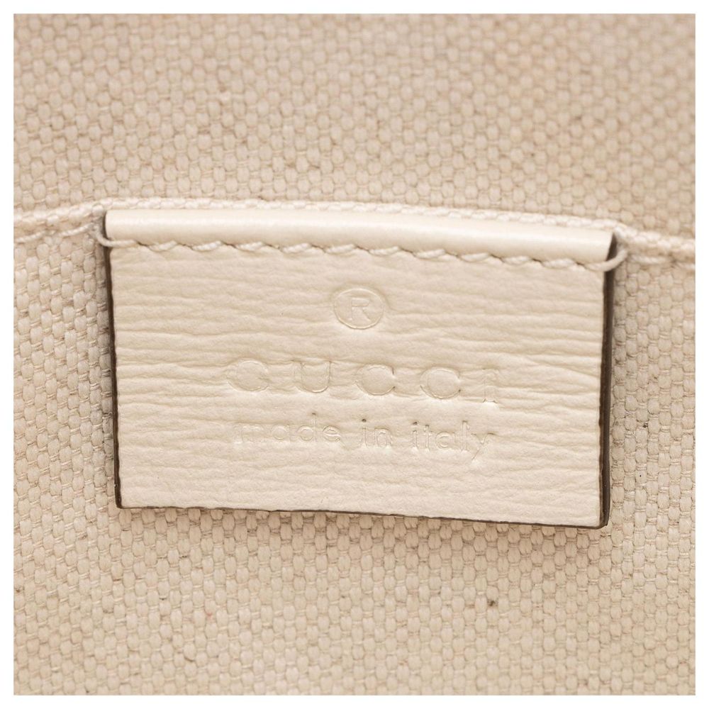 Gucci GG Supreme Horsebit 1955 Mini Satchel - Coated Canvas - Beige/White