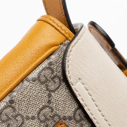 Gucci GG Supreme Leather Padlock Mini Crossbody - Leather - Beige/Brown