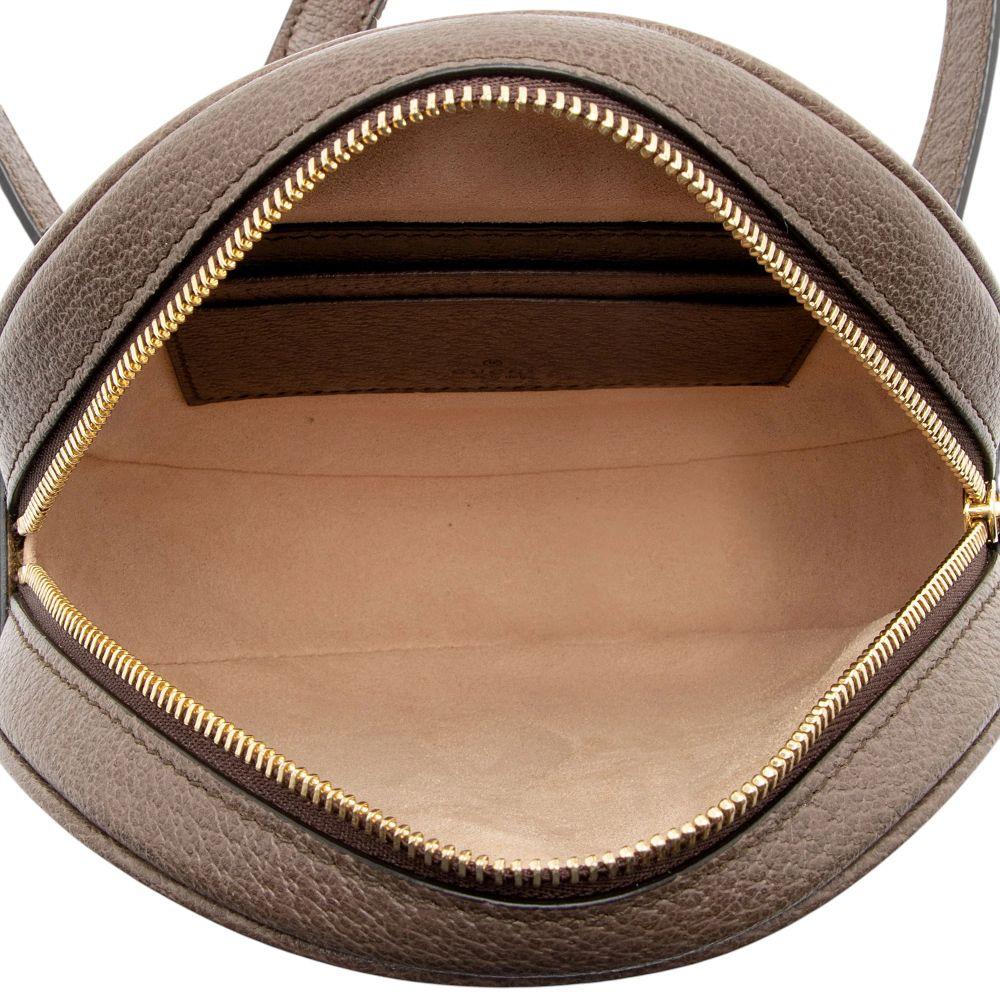 Gucci GG Supreme Ophidia Round Mini Backpack - Coated Canvas - Beige/Brown