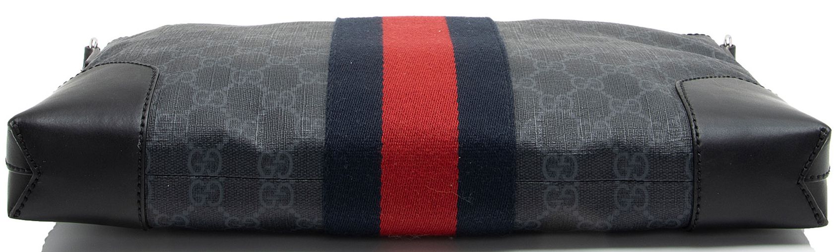 Gucci GG Supreme Web Flat Square Messenger - Coated Canvas - Black