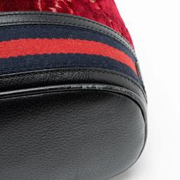 Gucci GG Velvet Web Bucket Bag - Leather - Red/Black