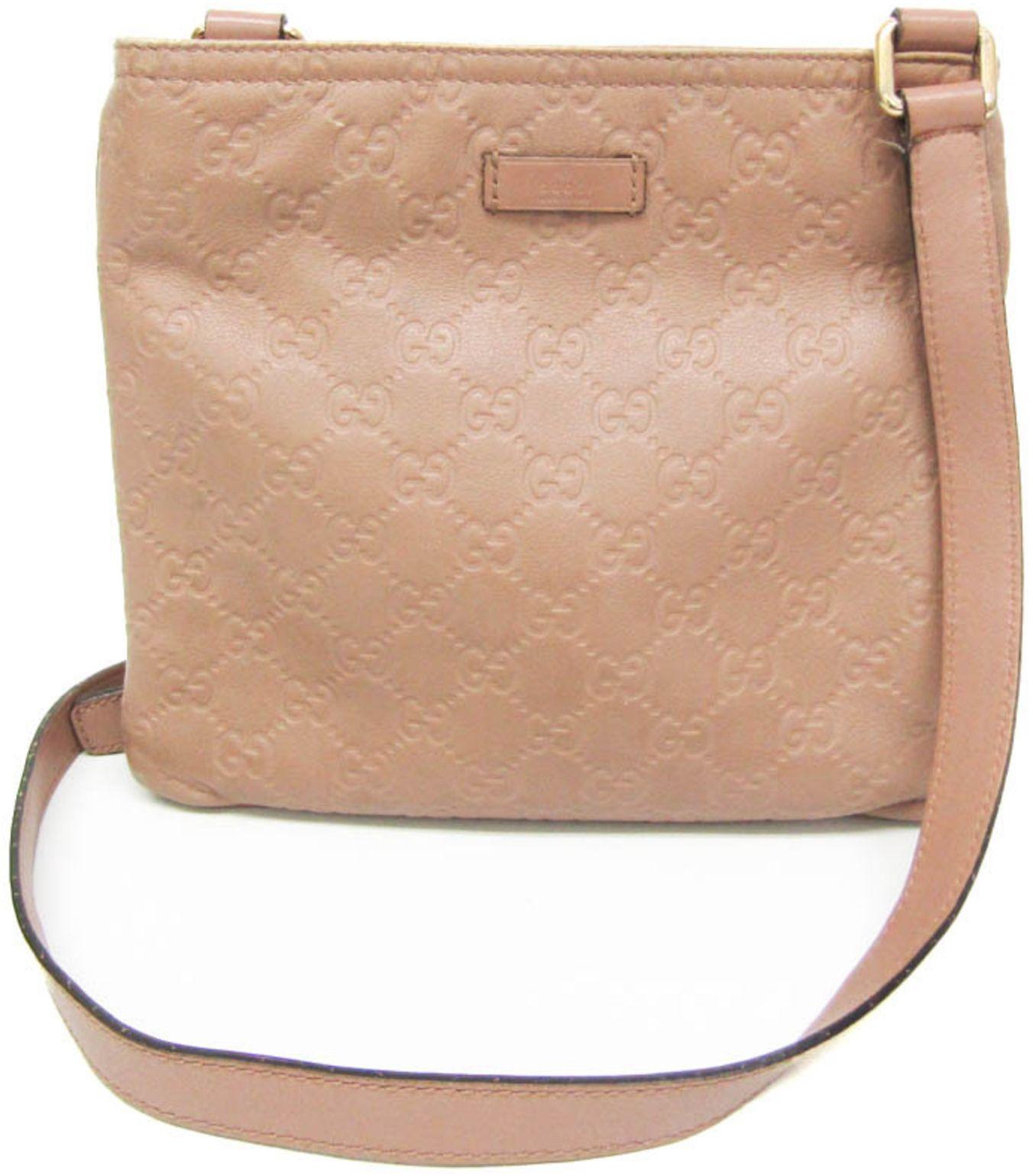 Gucci  Guccissima Leather Shoulder Bag - Pink Beige - Leather - Good