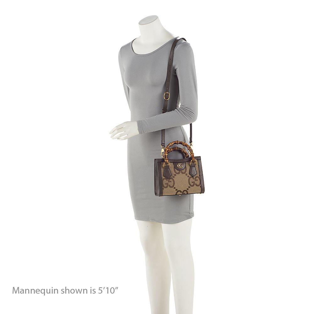 Gucci Jumbo GG Canvas Bamboo Diana Mini Tote - Canvas - Brown