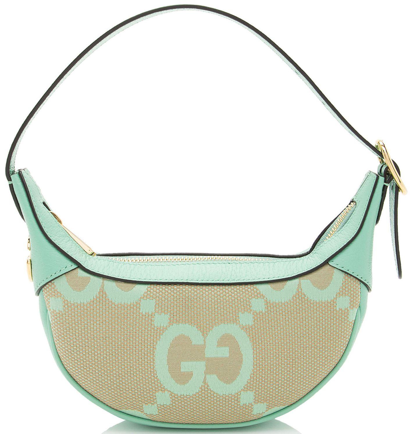 Gucci Jumbo GG Web Half Moon Mini Hobo