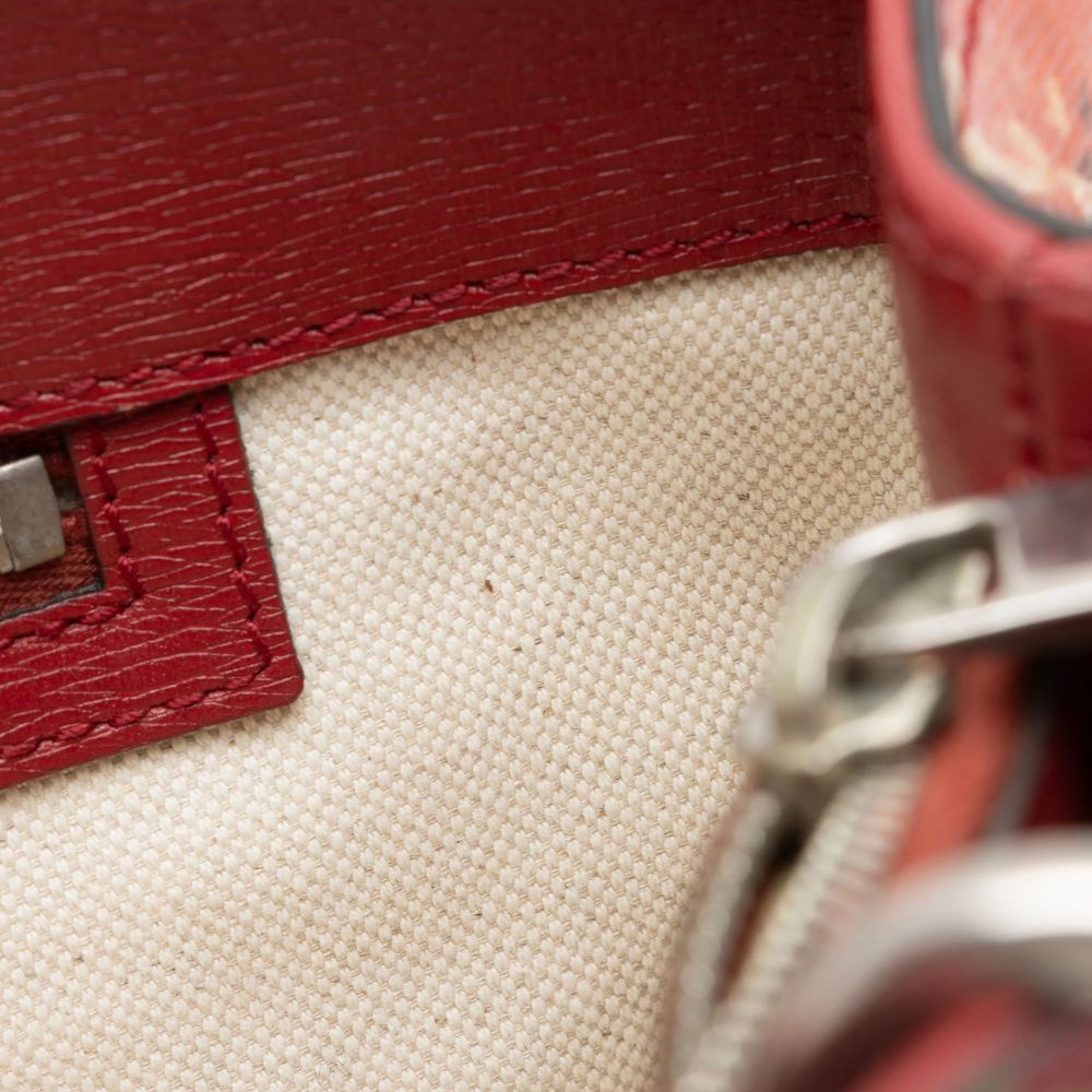 Gucci Leather Bamboo Blooms Medium Shopper Tote - Leather - Multicolor/Red