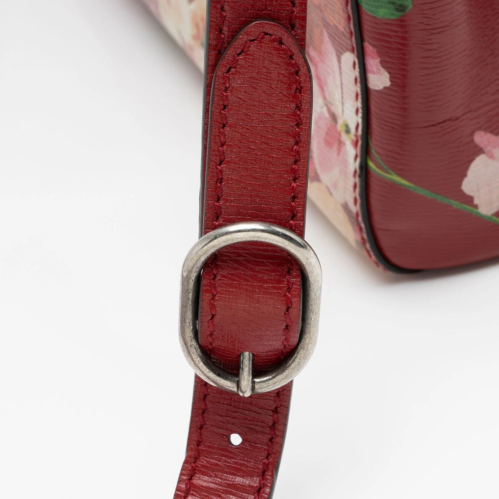 Gucci Leather Bamboo Blooms Medium Shopper Tote - Leather - Multicolor/Red