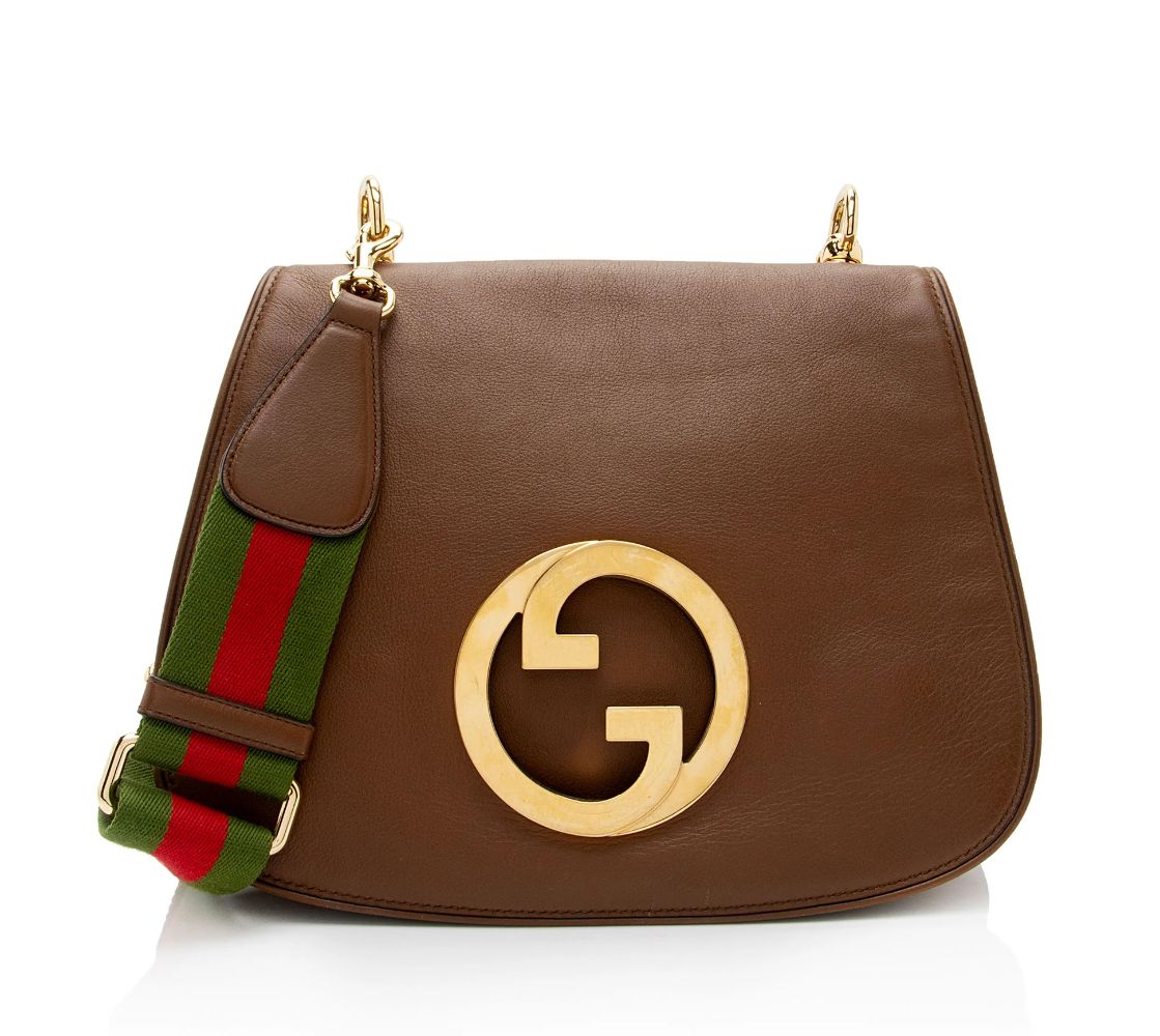 Gucci Leather Blondie Medium Shoulder Bag - Leather - Brown